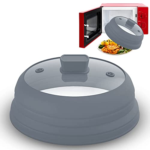 Microwave Splatter Cover Glass 10 Inch (GREY)