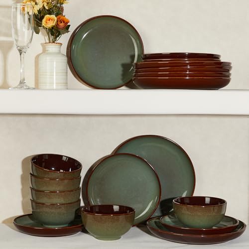 Ceramic Dinnerware Sets for 12 (Sage Green / Set (36pcs))