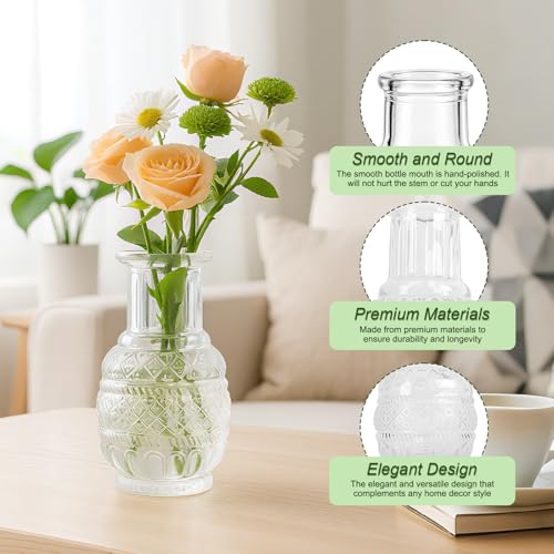 Glass Bud Vase Set of 16 Pcs