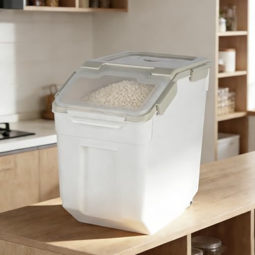 50 Pound Large Food Grade Container for Rice Flour Sugar (50lbs)