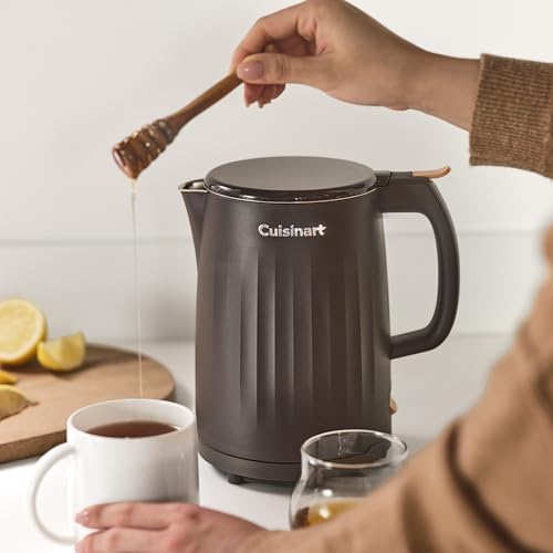 Soho 1 Liter Double Wall Electric Hot Water Kettle (Black / 1.1 Quarts)