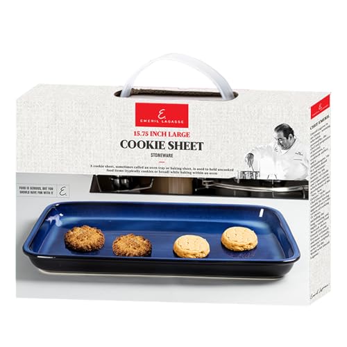 Lagasse Large Stoneware Baking Sheet (Blue)