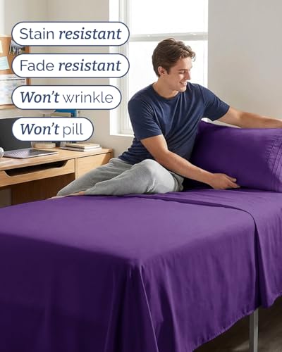 Twin XL 3 Piece Sheet Set (36 - Purple / Twin XL)