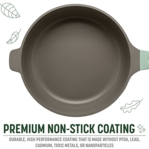 All-in-One Pan, Multilayer Nonstick Cookware Set, High-Performance Construction, Multipurpose Design Replaces Multiple Pots and Pans, Dishwasher Safe, 11-Inch, 4.4-Quart Capacity, Sage Green (Sage Green / 11-Inch / All-In-One Pan)