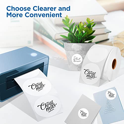 2 Inch Circle Thermal Sticker Labels (White)