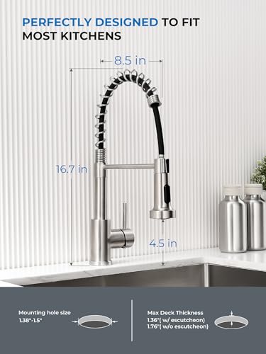 Pull Out Kitchen Faucet (Brushed Nickel)