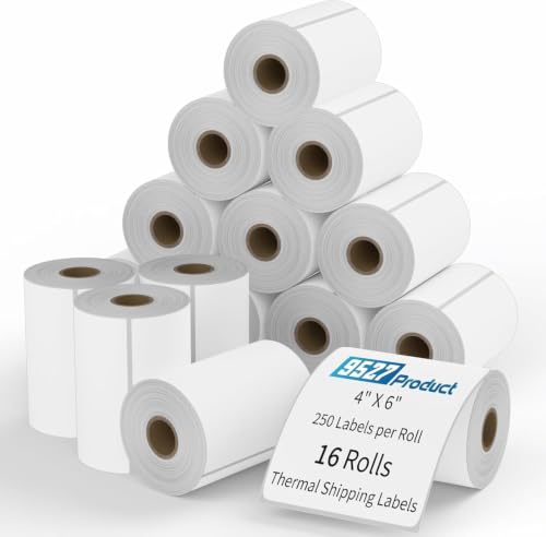 4x6 Blank Direct Thermal Shipping Labels for Zebra 2844 Zp (4000 Count)
