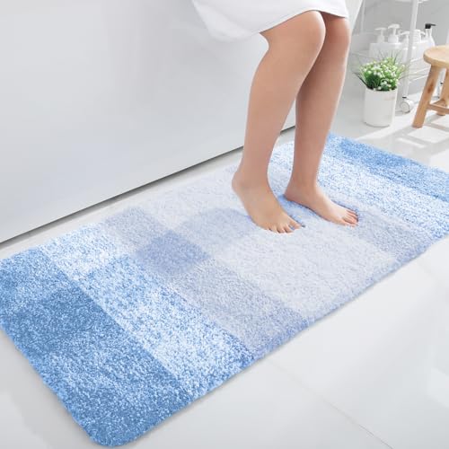 Large Bathroom Rugs 50x30 (50" X 30" / Light Blue)