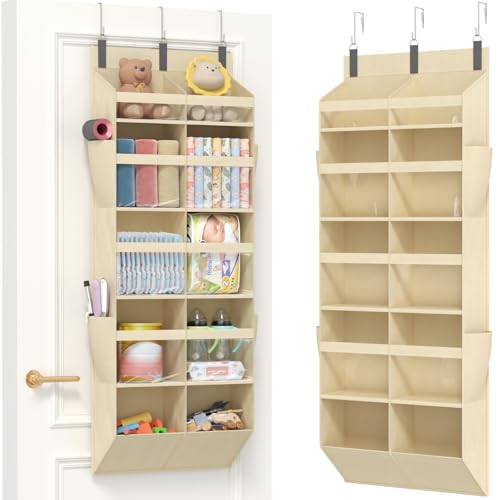 1 Pack Over the Door Organizer (Beige / 10 section)