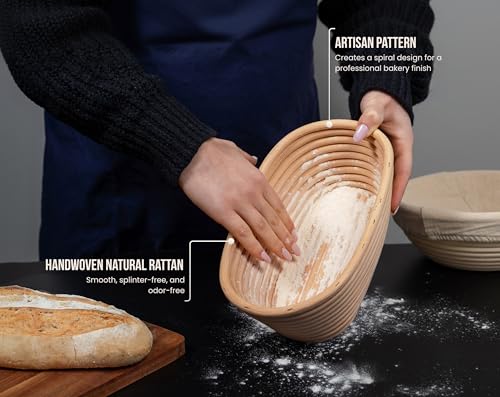 Banneton Bread Proofing Baskets (Oval & Round Baskets)