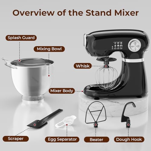 5.3 Quart Electric Stand Mixer With 12 Speed (BLACK-NEW / 5.3 quart)