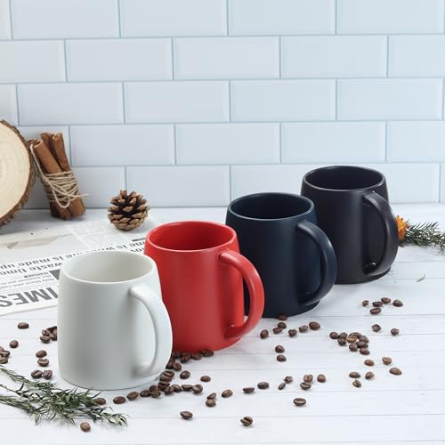 14 oz Ceramic Coffee Mug with Lid (White)