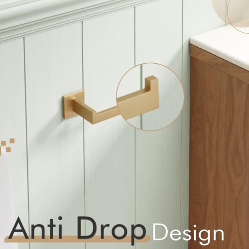 Toilet Paper Holders Wall Mounted Toilet Roll Holder for Bathrooms Hardware Washroom (Champagne Bronze / Without Shelf(1 Pack))