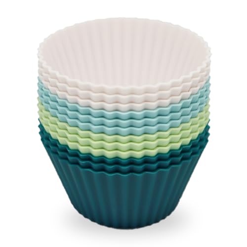 Large Silicone Baking Muffin Cups (Neutral Colors / Large)