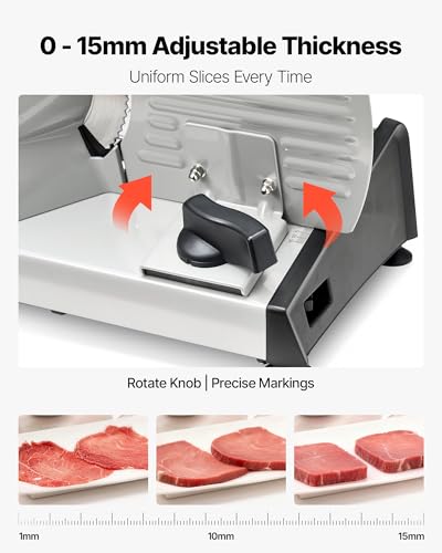 Meat Slicer 7.5 inch 200W Electric Deli Slicer Machine with SUS420 Blade (7.5 inch)