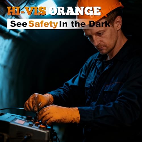 Heavy Duty Industrial Orange Nitrile Gloves (01 8mil (50ct) / XX-Large)