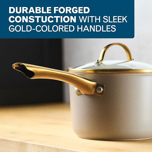 Forged Induction Ceramic Nonstick Cookware Set (Taupe / Cookware Set (12-Piece))