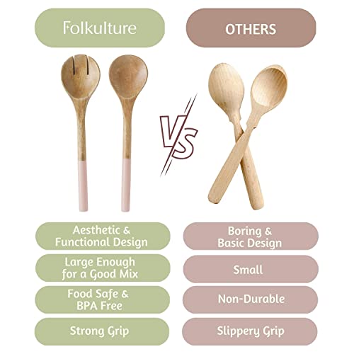 Salad Servers or Salad Tongs (Pink / 12 inch)