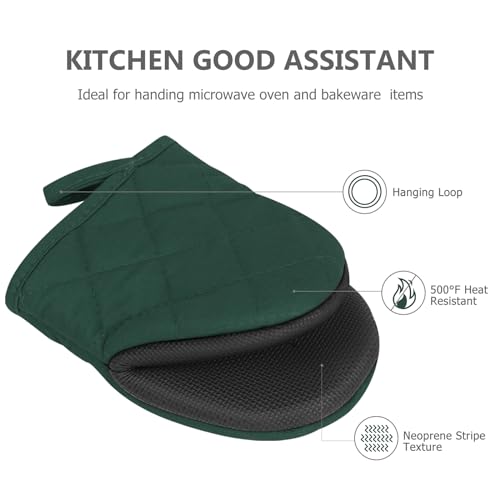 1 Pair Short Oven Mitts (Armygreen)