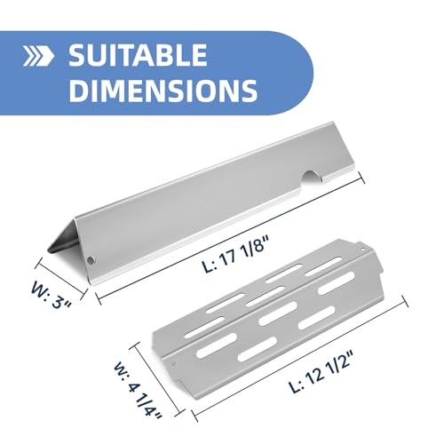 Stainless Steel Grill Grates with 66032 Flavorizer Bars for Weber Genesis II Grill Parts GS4