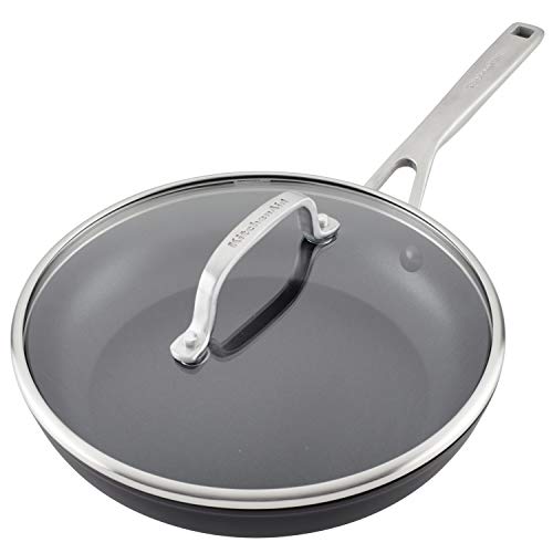 Hard Anodized Induction Frying Pan with Lid (Skillet with Lid (10"))