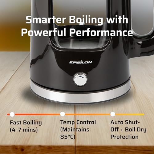 1.7L Glass Electric Kettle (EK Black Vented)