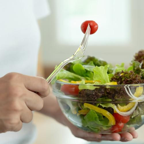 360 Count Extra Heavy Duty Clear Plastic Forks Disposable (Clear)
