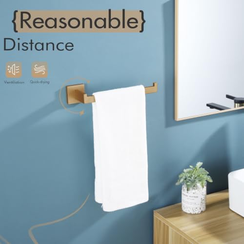 Towel Bar for Bathroom Wall Mount 9'' Hand Towel Holder T (Champagne Bronze)