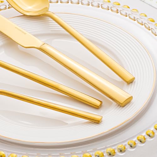 Gold Silverware Set for 4 (20-Piece / Gold)