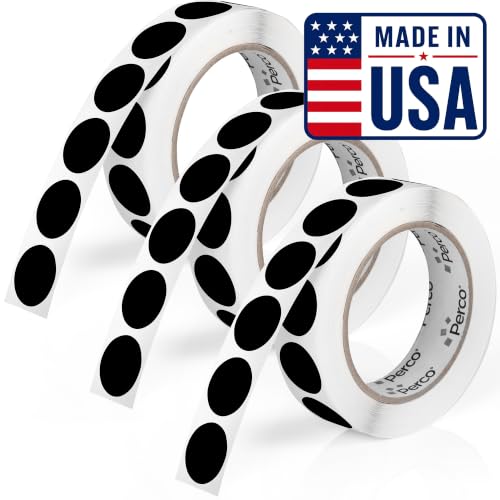 Black Perforated Round Circle Dot Sticker 1 (Black / 1 Inch)