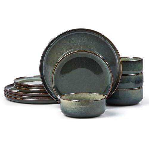 Dinnerware Sets for 4 (Obsidian Green / Service for 4)