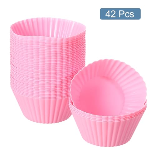 42Pcs Silicone Cupcake Liners