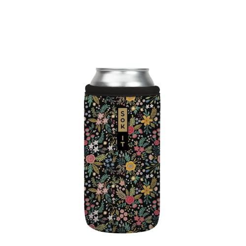 CanSok Sleeve for Beer & Soda Insulated Neoprene Cover (English Garden Picnic / 16oz Can Sleeve)