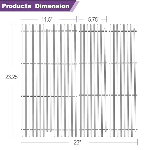 1 Pack 54911 Cooking Grid Grates with 2 Pack 54921 Replacement for Viking VGBQ 30 in T Series