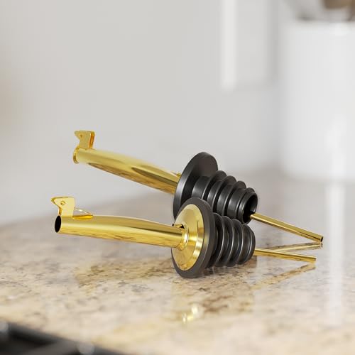 Kitchen Cooking Oil Dispenser Set (2 Pack / Gold)