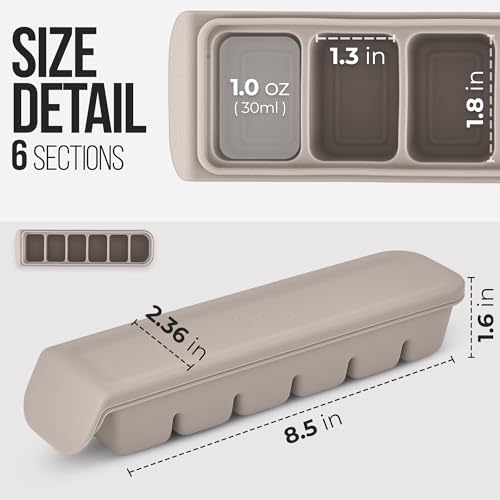 Silicone Ice Cube Freezer Tray with Lid (4 Count)