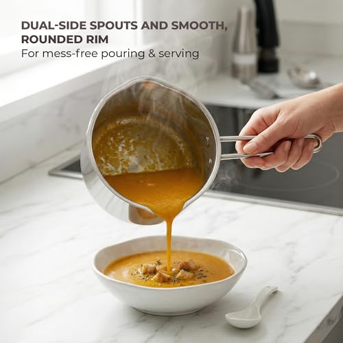 1.5 QT Sauce Pan with Lid & Pour Spouts