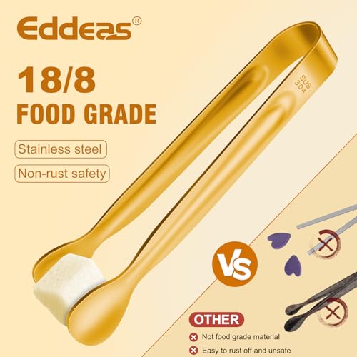 12 PCS Small Serving Tongs (6 inch / Gold 6Pcs)