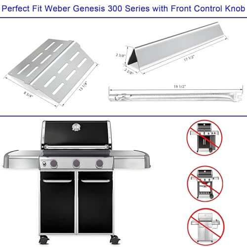 Genesis Grill Parts for Weber E310 E320 E330 EP310 EP320 EP330 (Silvery-Repair Set)