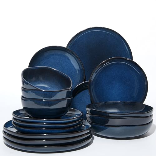 Plates and Bowls Sets (Starry Blue / Set (16pcs))