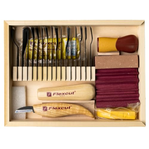 Wood Carving Tools (21-Piece Deluxe Starter Set)