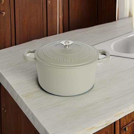 Artisan 7 Quart Round European Enameled Cast Iron Dutch Oven with Lid (Matte Green / 7-Quart)