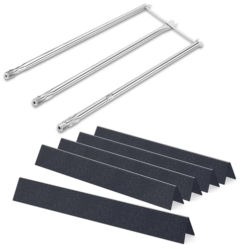 SUS304 34.5" Grill Burners & 24.5" Flavorizer Bars for Weber Genesis 300 Series (L1 24.5")