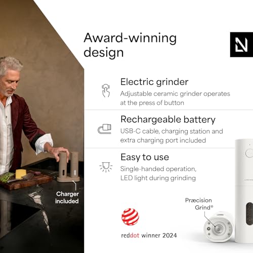 Electric Salt and Pepper Grinder Set