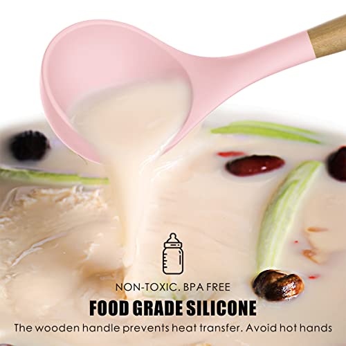 Silicone Kitchen Utensils Set (Pink)