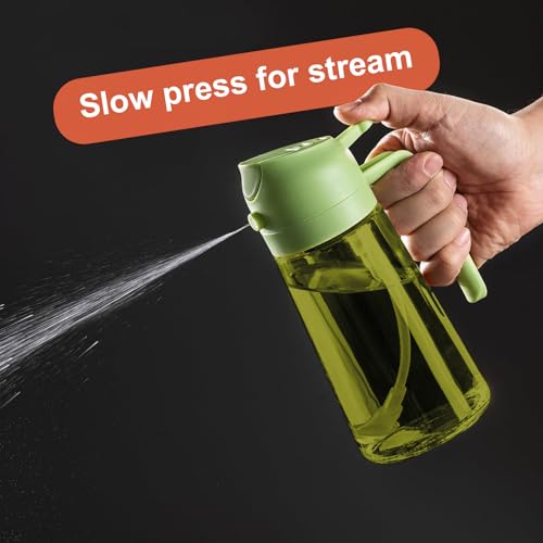16oz 470ml Olive Oil Dispenser for Kitchen with Stickers (Light-Proof /w Stickers / Green-02)