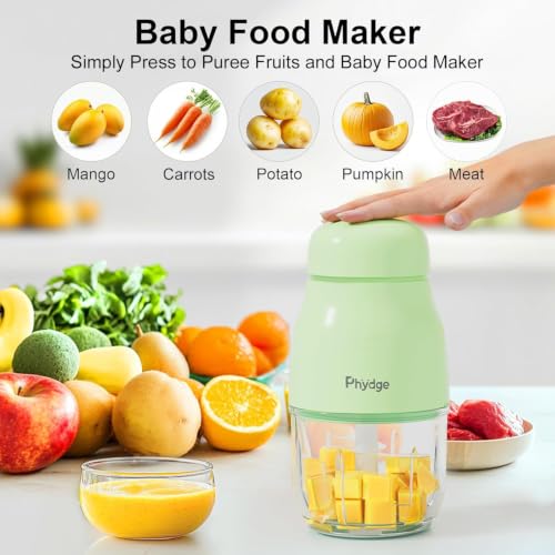 Baby Food Maker with Baby Food Containers (Green-New)