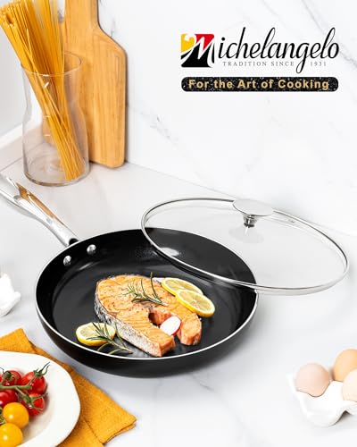 12 Inch Nonstick Frying Pan with Lid (Black / 12 inch)