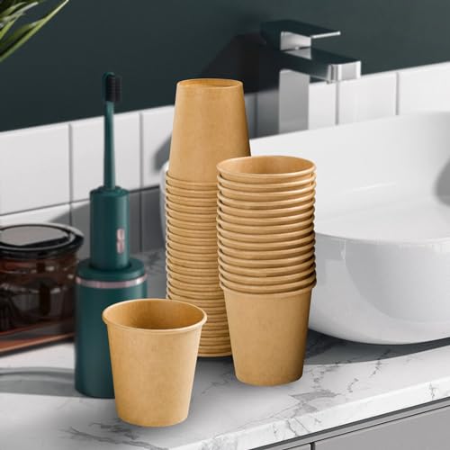 1200 Pack 3 oz Paper Cups Disposable Kraft Mouthwash Bathroom Cups (Brown / 3OZ-1200PACK)