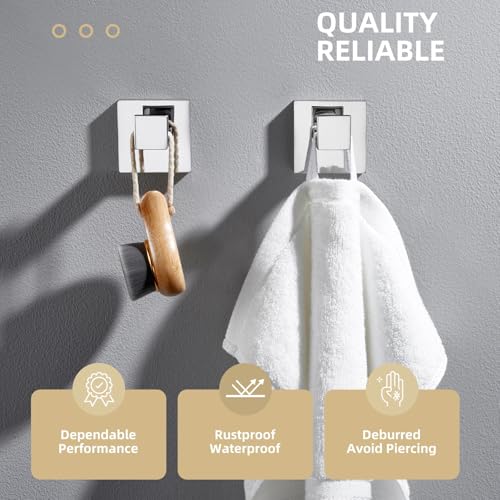 Bathroom Towel Hook (2 Pack / Polished Chrome)